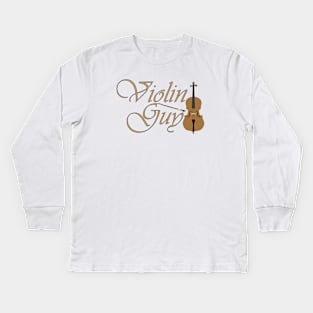 Violin Guy Kids Long Sleeve T-Shirt